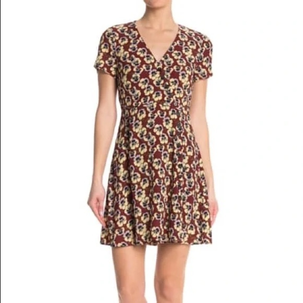 Madewell Pansy dress with button front